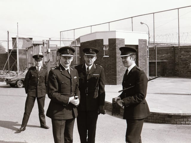 Sir James Flanagan visits Derry RUC.