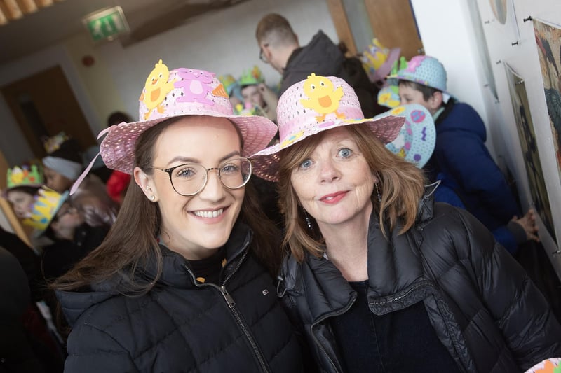 Even the Long Tower PS teachers were getting in on the act on Wednesday as part of the Feile Derry's Easter Bonnet Parade down The Walls. (Photos: Jim McCafferty Photography)