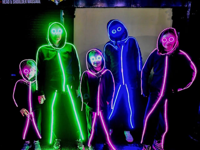 Revellers in costume during the 2025 Halloween festivities in Derry’s city centre on Wednesday evening. Photo: George Sweeney