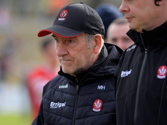Derry senior football manager Mickey Harte. Photo: George Sweeney