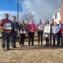 Colr Albert Doherty; Colr Fionán Bradley, Colr Joy Beard; Colr Martin Farren; Inishowen Cathaoirleach, Colr Jack Murray; Spraoi agus Spórt CEO, Helen Nolan; Colr Ali Farren; Cllr Martin McDermott; Director of Roads Donegal County Council (DCC) Brian Cannon; DCC Inishowen Area Manager, Una Cresswell; and DCC Manager of Roads, Michael McFadden.