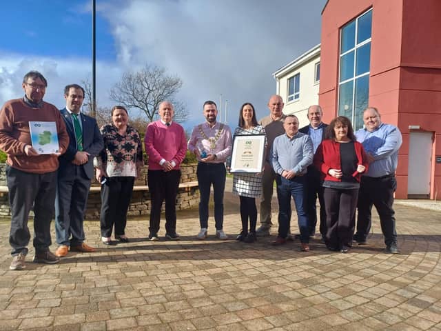 Colr Albert Doherty; Colr Fionán Bradley, Colr Joy Beard; Colr Martin Farren; Inishowen Cathaoirleach, Colr Jack Murray; Spraoi agus Spórt CEO, Helen Nolan; Colr Ali Farren; Cllr Martin McDermott; Director of Roads Donegal County Council (DCC) Brian Cannon; DCC Inishowen Area Manager, Una Cresswell; and DCC Manager of Roads, Michael McFadden.