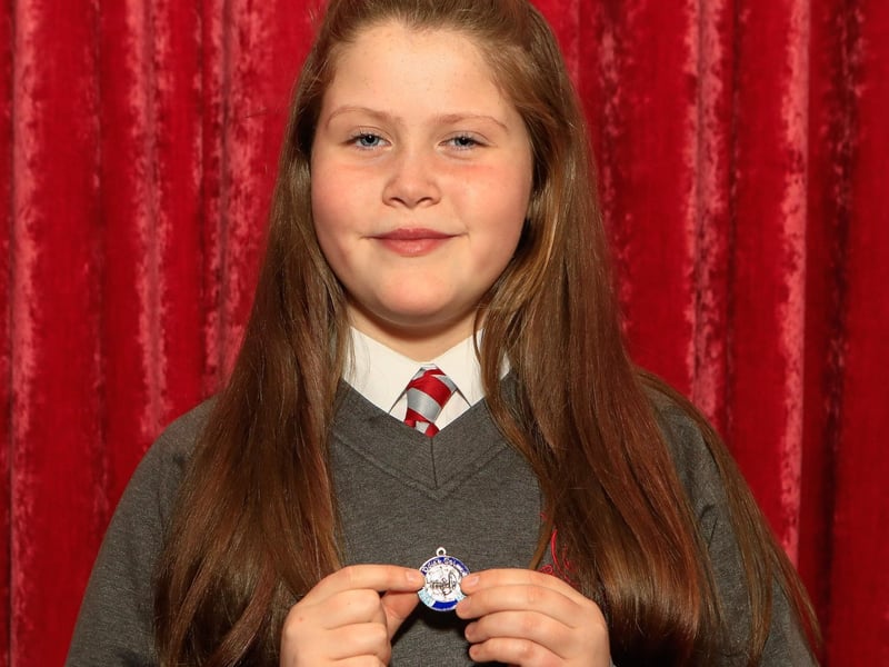 Eirinn O'Hagan, 2nd girls' verse P7 at Feis Doire Cholmcille. (Photo - Tom Heaney, nwpresspics) : .