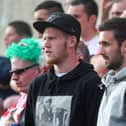 Danny Lafferty (right) alongside James McClean cheering on Derry City during their European tie against Welsh side Aberystwyth Town, in 2014. Picture by Kevin Moore/MCI