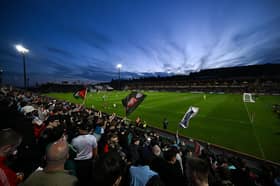 A general view of Find Insurance Celtic Park on Friday evening. Photo by Ramsey Cardy/Sportsfile