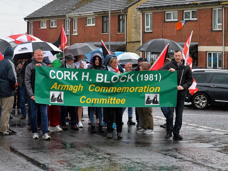 The National Hunger Strike Commemoration march makes its way down Southway. Photo: George Sweeney