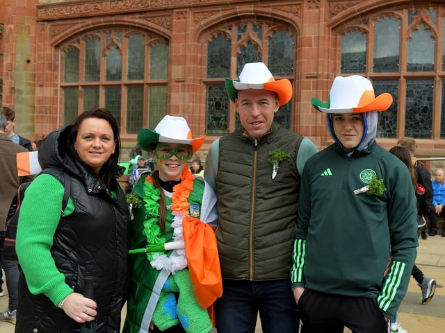 People at the St Patrick’s Day festivities in Derry. Photo: George Sweeney
