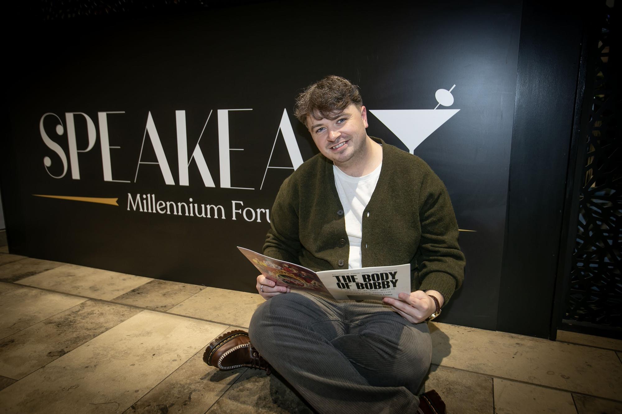 Playwright Gary Breslin taking time out at the Millennium Forum before last week's world premiere of 'The Body of Bobby.' (Photos: Jim McCafferty Photography)