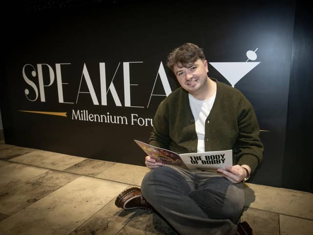 Playwright Gary Breslin taking time out at the Millennium Forum before last week's world premiere of 'The Body of Bobby.' (Photos: Jim McCafferty Photography)
