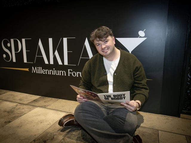 Playwright Gary Breslin taking time out at the Millennium Forum before last week's world premiere of 'The Body of Bobby.' (Photos: Jim McCafferty Photography)