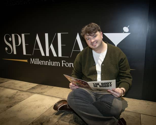 Playwright Gary Breslin taking time out at the Millennium Forum before last week's world premiere of 'The Body of Bobby.' (Photos: Jim McCafferty Photography)
