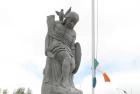 The Cú Chulainn monument in Derry City Cemetery