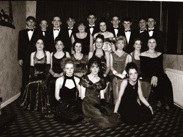 Pictured are students and guests at the Thornhill College and Carndonagh Community School formals in 1996.