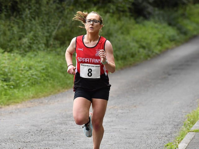 City of Derry Spartans Sarah Kelly finished second in the Muff Feile 5K on Saturday morning. Photo: George Sweeney