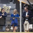 Ronan Keating, Russell Crowe, Muff Liquor Founder Laura Bonner and Ryan Tubridy at the star-studded Muff Liquor Company 'Brand Home' launch in Muff, Co.Donegal.