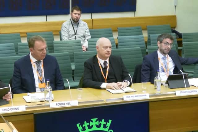 Ulster University Vice-Chancellor Paul Bartholomew at the Northern Ireland Affairs Committee on Wednesday, November 19, 2025.