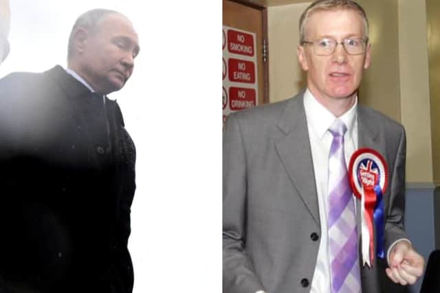 The President of the Russian Federation Vladimir Putin and DUP MP Gregory Campbell