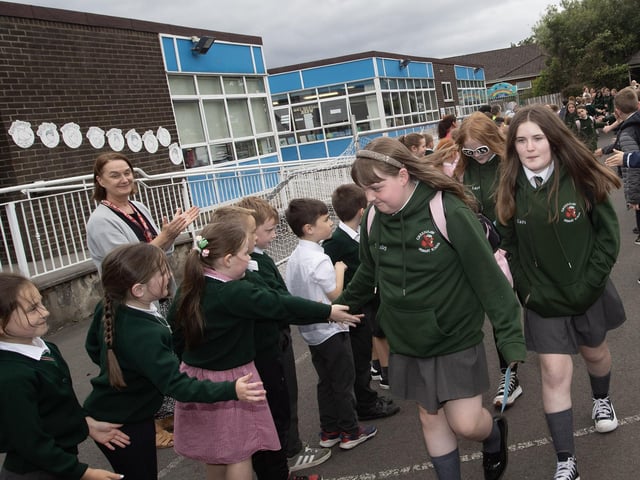P7 Pupils Sign Off at Greenhaw PS! Jim McCafferty Photography