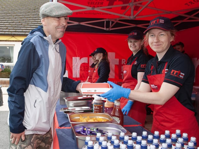First in a burger at Friday's BBQ at the House in the Wells was Dougie Duffy.