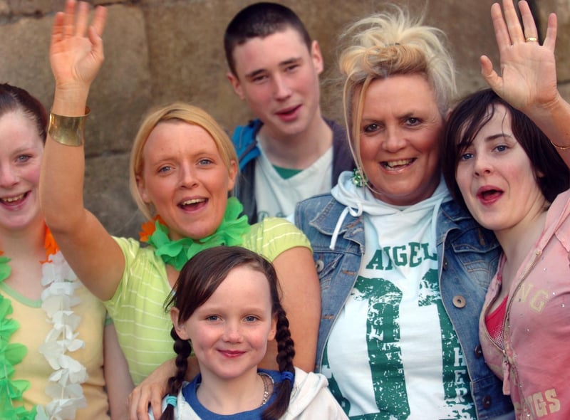 Family fun in Derry's Guildhall square during the St Patrick's Day parade. (18103SL01)