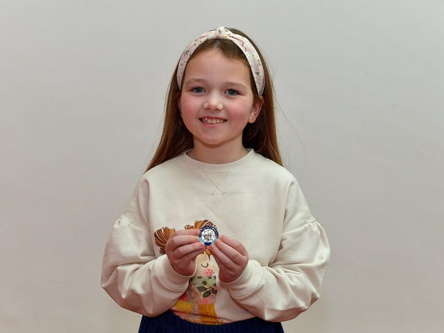 Grace Keenan achieved second place in P4 Prose at the Feis Dhoire Cholmcille on Tuesday at the Millennium Forum. Photo: George Sweeney. DER2315GS – 170
