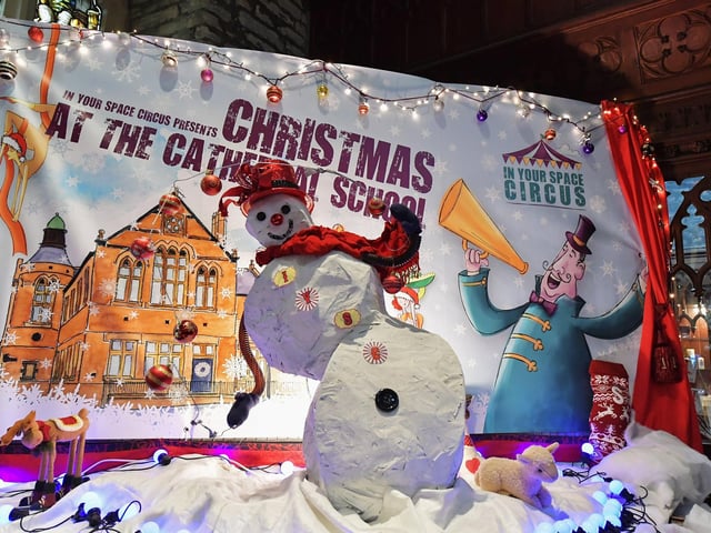 The exuberant Christmas display in St Columb’s Cathedral  marking the Christmas Festival.  Photo: George Sweeney