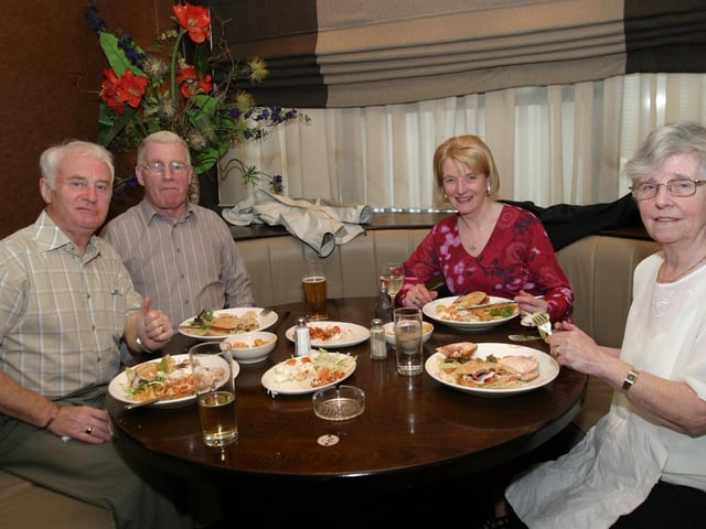 PubEye: Cecil and Ursula Black, and Gerry and Josephine Griffiths, enjoying lunch at The Exchange. Folks out enjoying a tasty meal and few drinks at The Exchange.