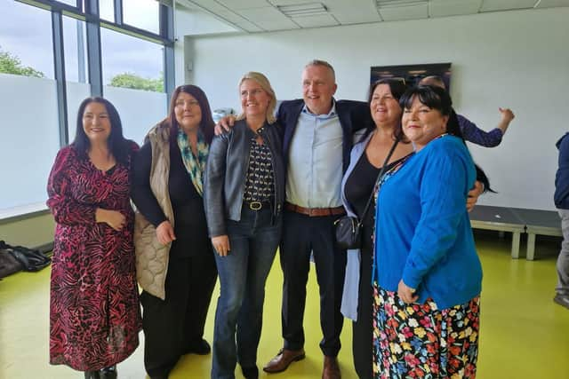 John McGowan and family celebrate following his election.