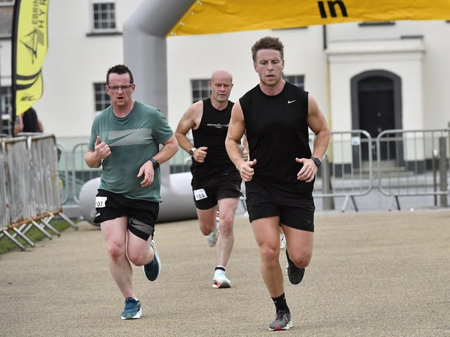 Competitors return to the Roxzone at the Ebrington Hyrox on Saturday morning. Photo: George Sweeney