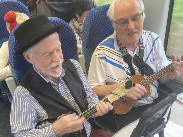 Music on the train.