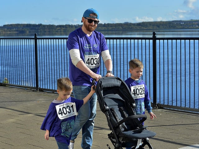 Participants at the annual Foyle Hospice Run/Walk. Photo: George Sweeney