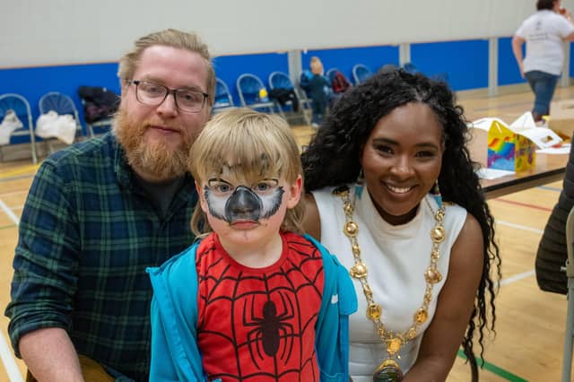 Hamish and Kevin Stewart
The Mayor Councillor Lilian Seenoi-Barr hosted an Inclusive Birthday Party in the Foyle arena where children and young people from the ages of four to eighteen enjoyed a range of activities in association with the Mayoral Charity, BUD Club. Picture Martin McKeown. 12.01.24