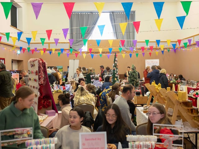 A busy Christmas Craft Fair.