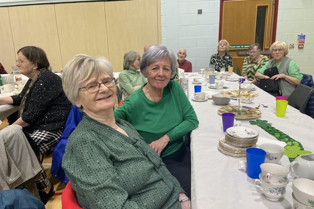 Participants at the cross-community St Patrick's Day evening of song and dance in Eglinton.