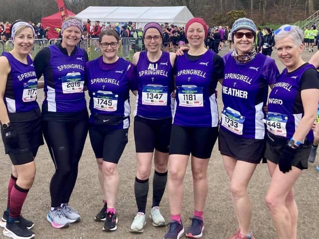 Springwell RC ladies at the Bentley 10 Mile Road Race.