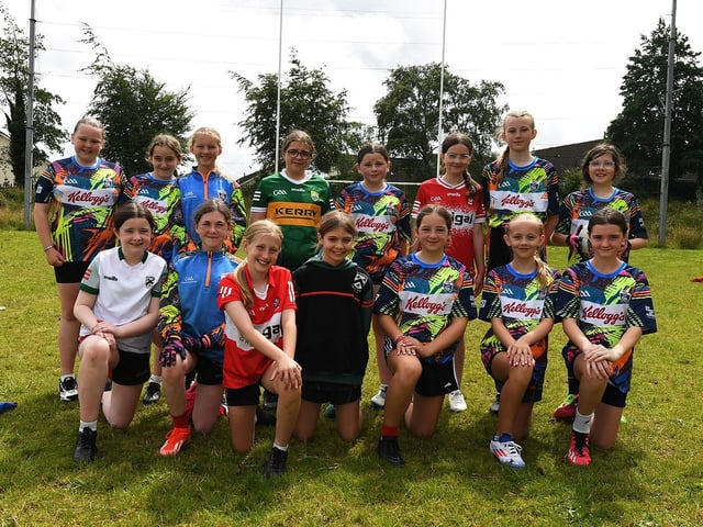 Children who took part in the Doire Trasna Kellogs Cúl Camp. Photo: George Sweeney