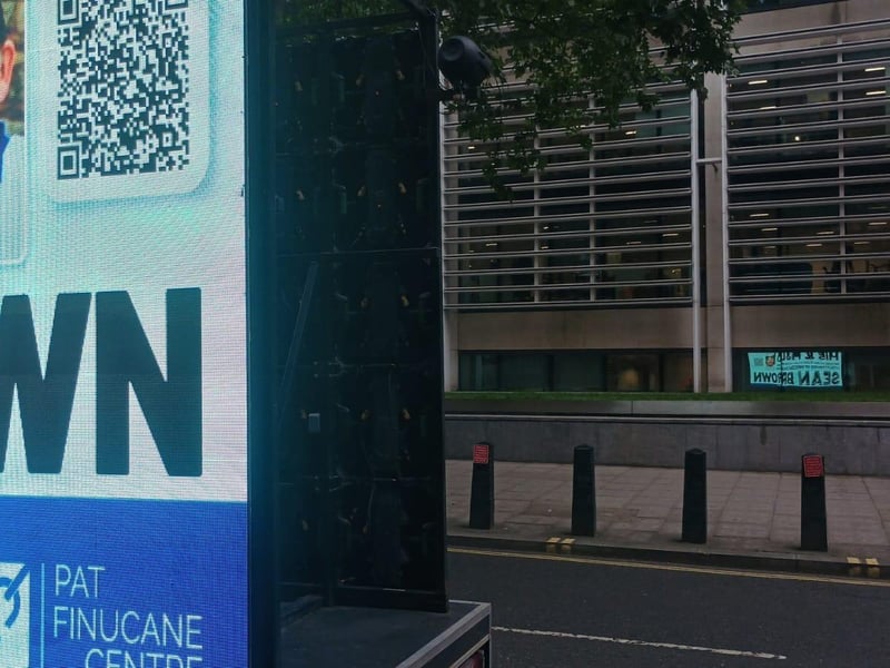 A billboard drawing attention to the Sean Brown campaign has been circulating in central London this week.