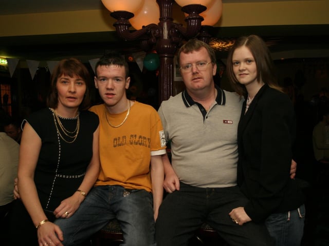 Party celebrations back in 2004: Cathal O'Donnell.