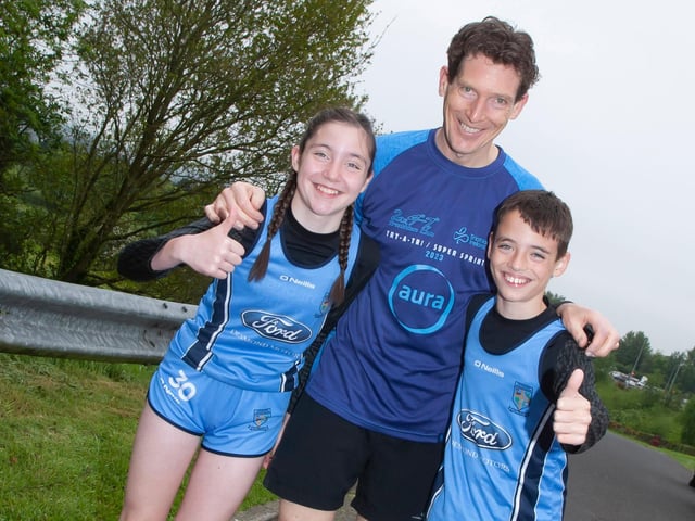 The Devine family pictured before joining in on Friday’s Run Challenge.