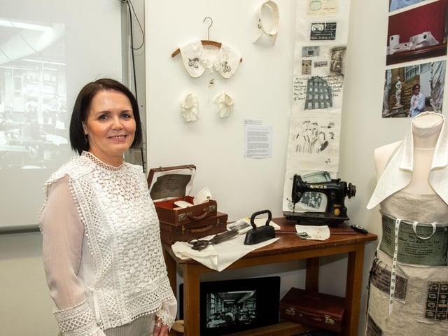 Sinead McGarrigle pictured at North West Regional College’s Art and Design Showcase at the Lawrence Building on Strand Road.