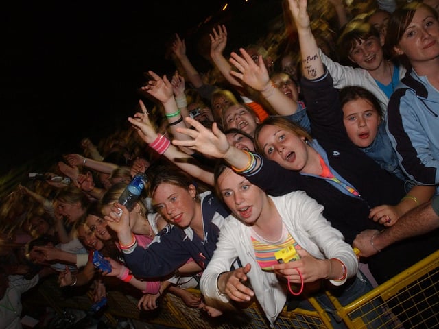 Blazin' Squad playing at Derry Féile in August 2003.