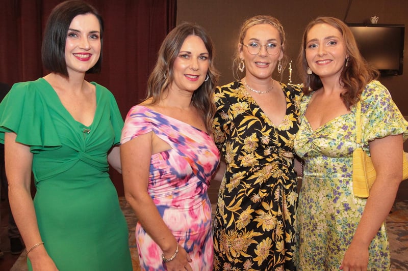 Marianne Flood, Kate McLaughlin, Michelle McCarron and Sarah McGowan pictured at the Pink Ladies Cancer Support Groups 18th birthday and Hive Cancer Support launch held in the City Hotel.