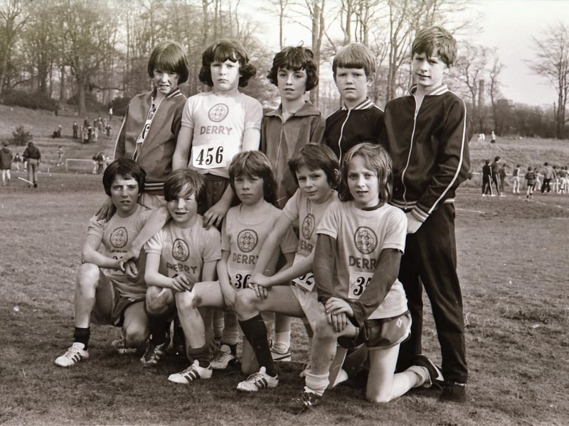 Young participants in the District Schools Championships at St Columb's Park in Derry.