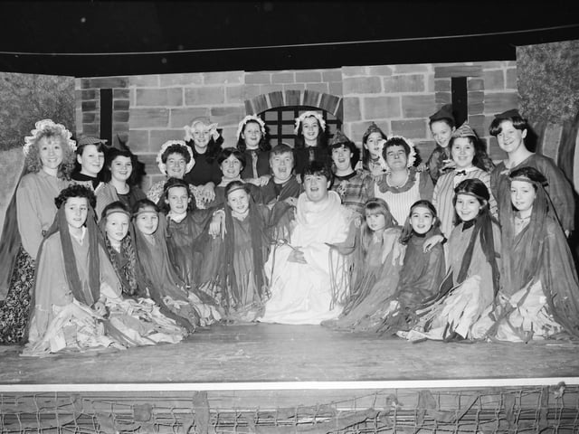 Young actors from the Crimson Players 1993 Pantomime.