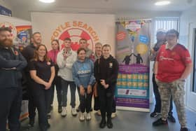 Young people from Lifehack pictured at Foyle Search and Rescue's Prehen Base this month.