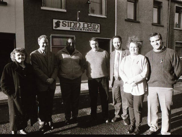 Derry Sinn Féin members with representatives from the ANC.