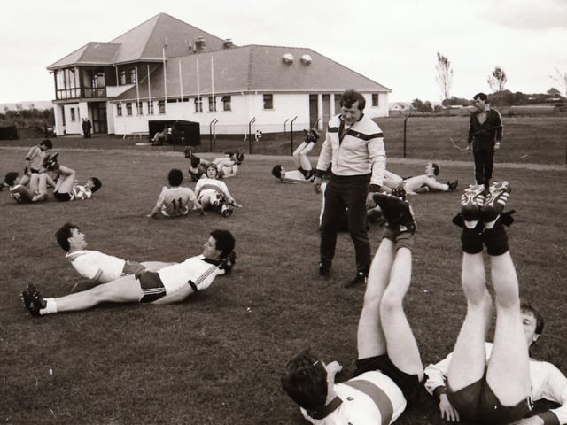 The Derry team training ahead of the Ulster Senior Final.