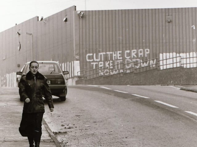 Rosemount British Army tower being dismantled and Coshquin checkpoint demolished in 1995.