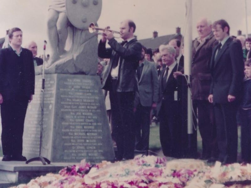 Tony Hassan at Eamonn 'Bronco' Bradley's funeral.