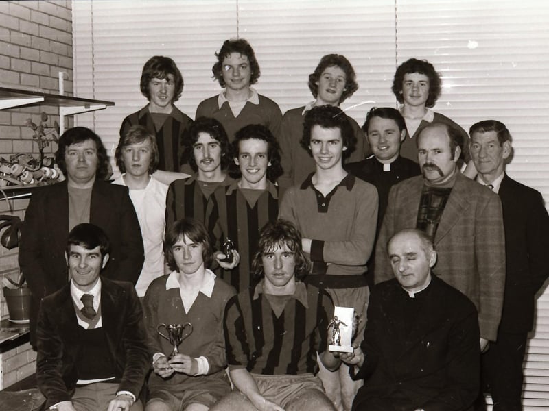 St Eugene's parish football and netball finals at Brooke Park back in February 1975.